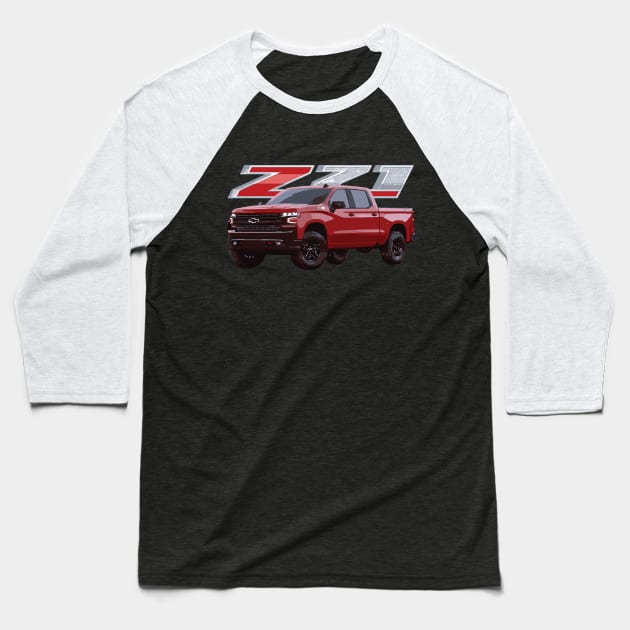 chevy silverado z71 4x4 Baseball T-Shirt by cowtown_cowboy